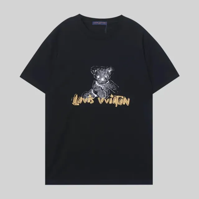Louis Vuitton Teddy Bear T-Shirt Gold Logo Print
