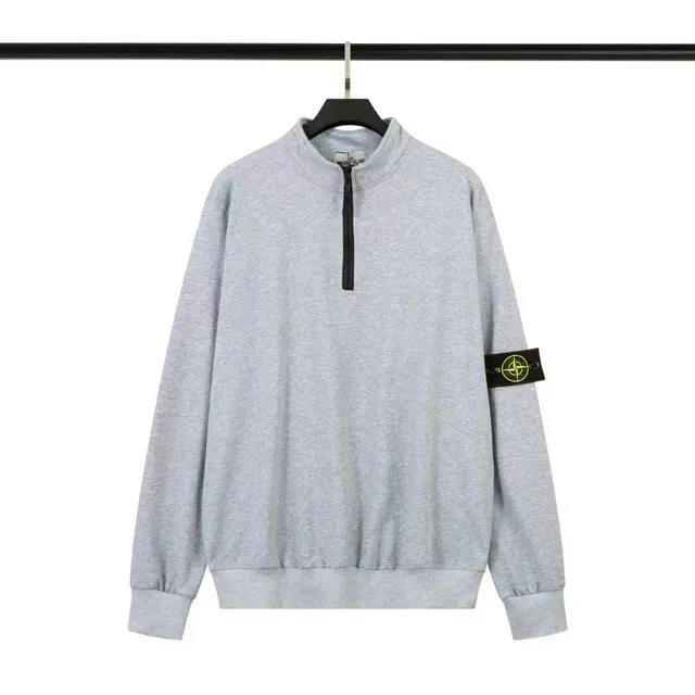 Stone Island Half-Zip Sweatshirt Grey Melange