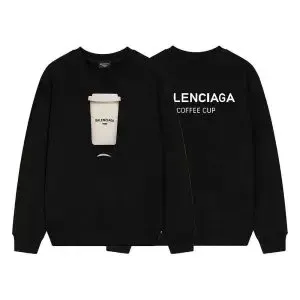 Balenciaga Coffee Cup Sweatshirt Black with Coffee Cup Print