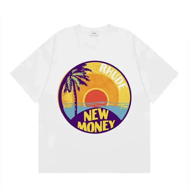 Rhude Graphic Tee Sunset Palm Print