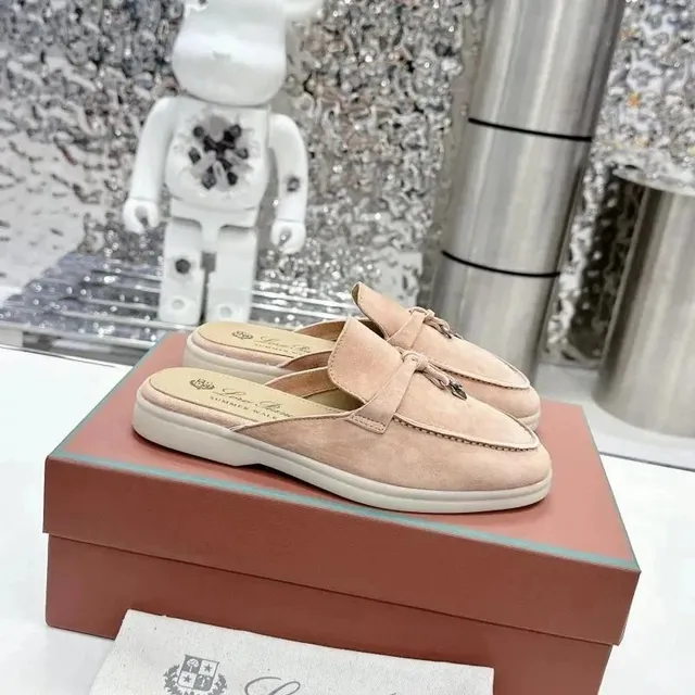 Loewe Mule Loafer Suede Tassel Mule