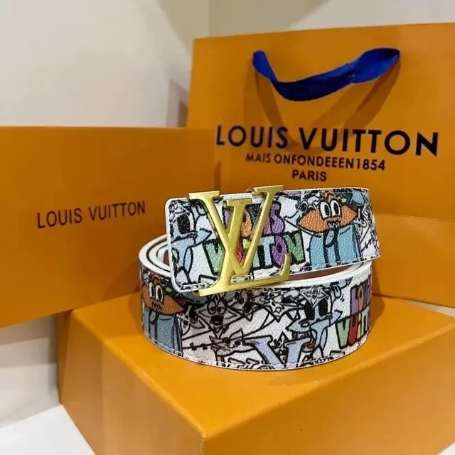 Louis Vuitton LV x KAWS Belt Graffiti Print