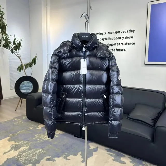 Moncler Down Jacket Shiny Nylon Quilted