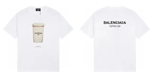 Balenciaga Coffee Cup Tee Coffee Cup Print