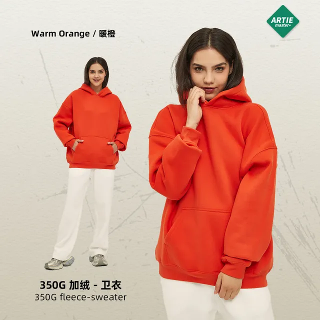 Artie Master Fleece Sweater Warm Orange