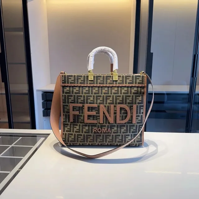 Fendi Baguette FF Logo Canvas