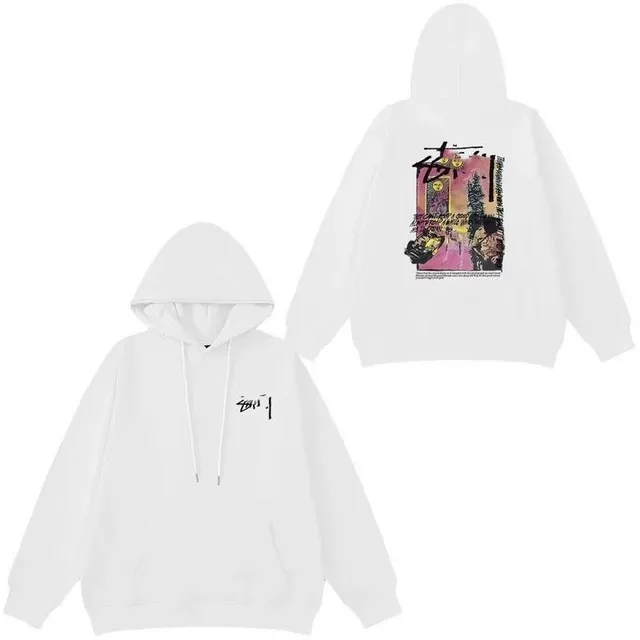 Stüssy Hooded Sweatshirt Graphic Print