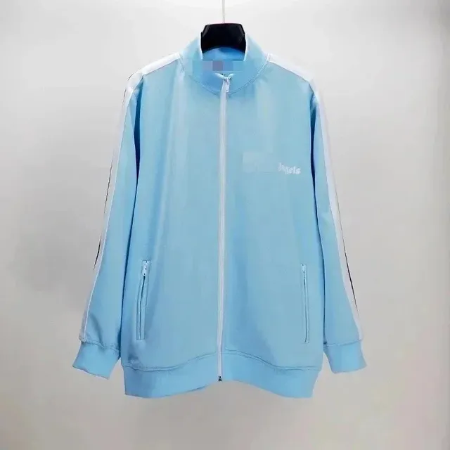 Palm Angels Track Jacket Light Blue with White Stripes