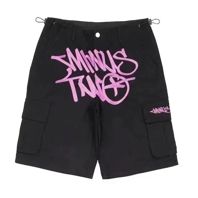 Broken Planet Cargo Shorts Graffiti Print