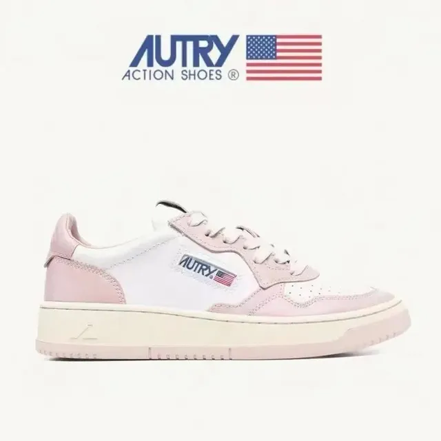 Autry Medalist Low Pink and White