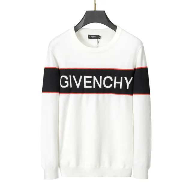 Givenchy Logo Knit Sweater Stripe Logo