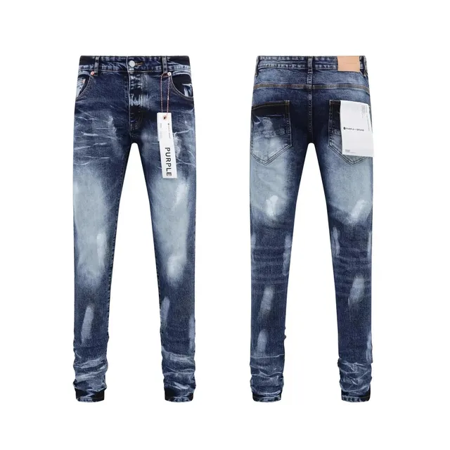 Purple Brand Slim Fit Jeans Distressed Wash