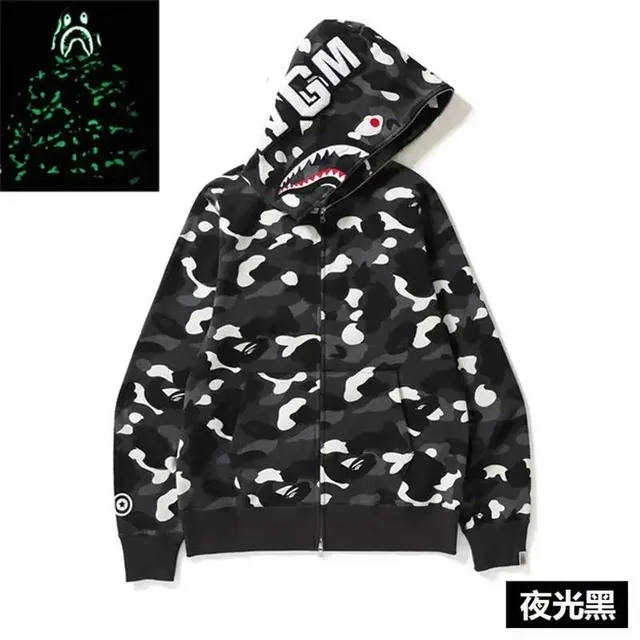 BAPE Shark Hoodie Glow-in-the-Dark Camo
