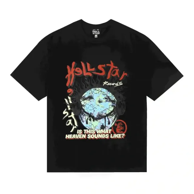 Graphic Tee Hellstar Records Print Black