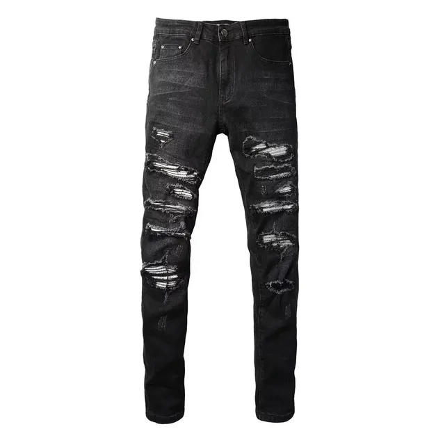 Levi's Distressed Slim Fit Jeans Heavy Ripped