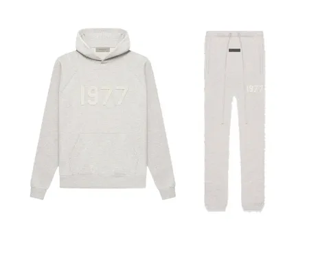 Fear of God Essentials Hoodie and Joggers Set 1977 Embroidered