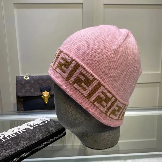 Fendi Knit Beanie FF Logo Band