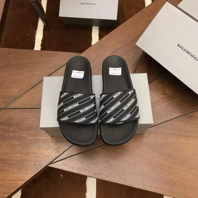Balenciaga Logo Slide Diagonal Logo