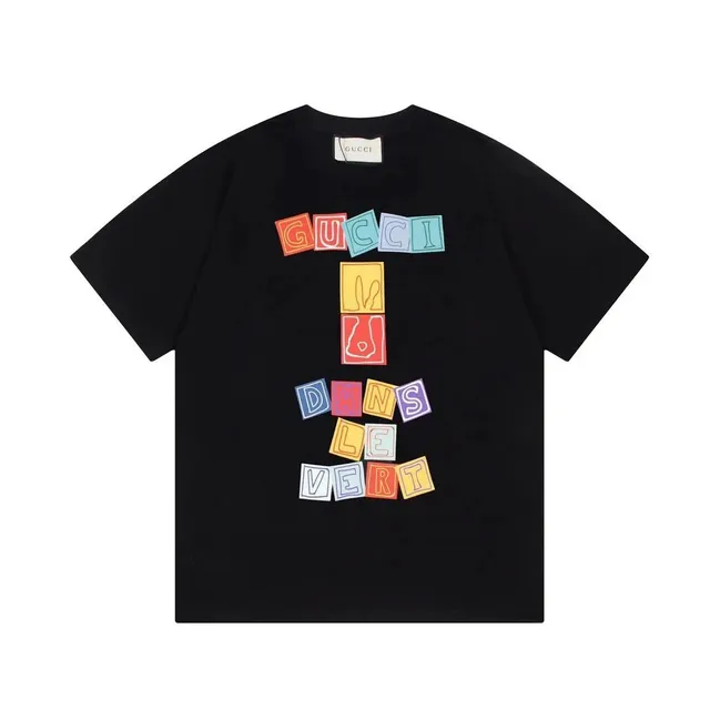 Gucci T-Shirt Color-Block Logo Print