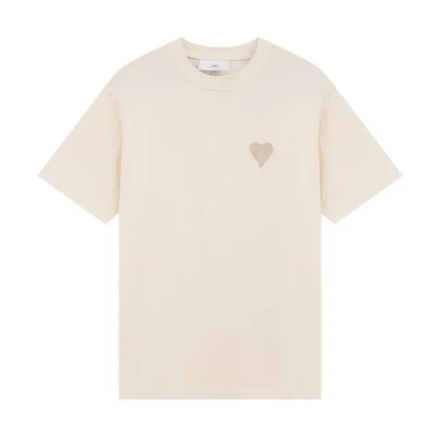 AMI Paris Heart Logo T-Shirt Embroidered Heart