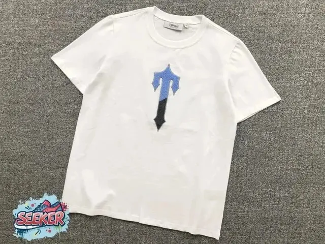 Travis Scott T-Shirt Blue Trident Logo