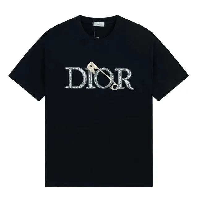 Dior Logo T-Shirt Embroidered Safety Pin