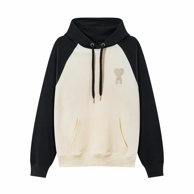 Black/Apricot 687 Shoulder Sleeve Hoodie
