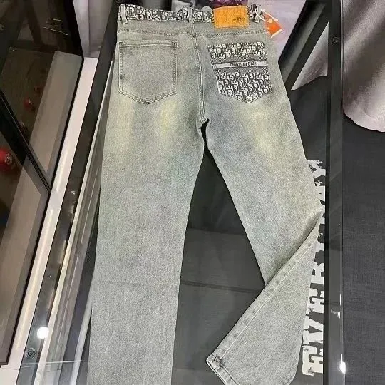 Dior Jeans Oblique Logo Print