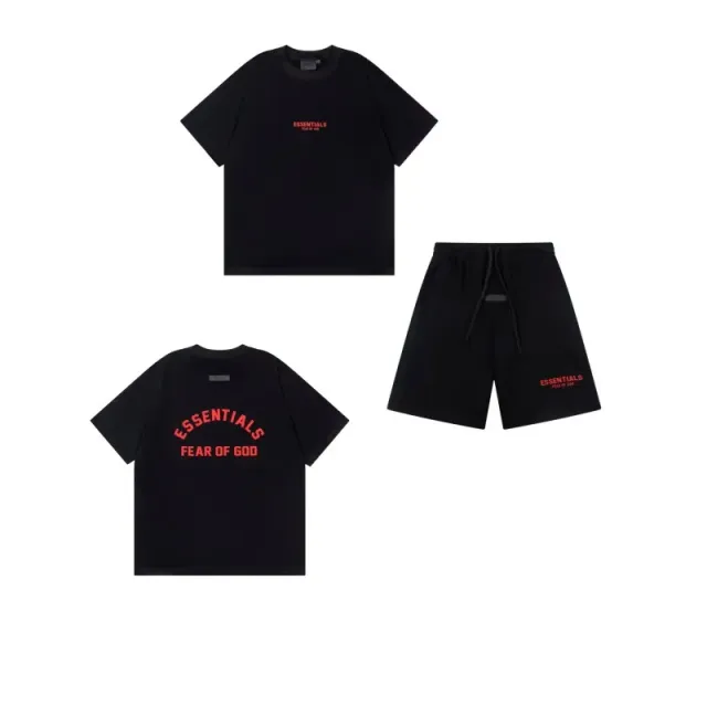 Fear of God Essentials Essentials Set Black with Red Logo