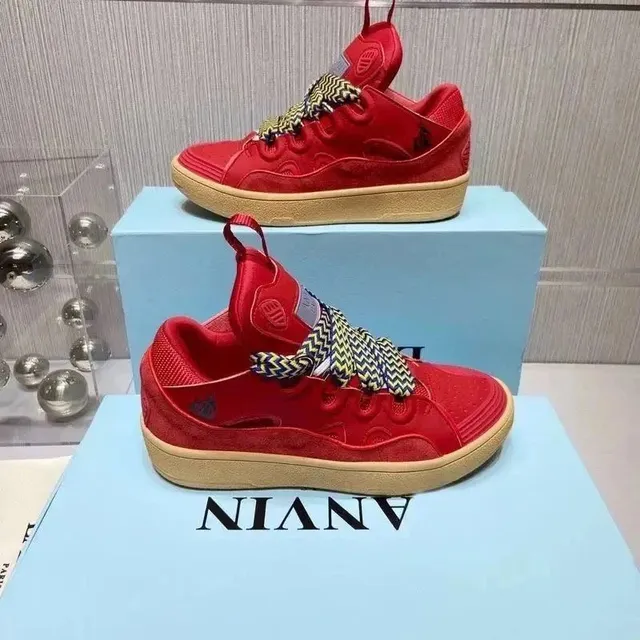 Lanvin Sneaker Red with Chevron Laces