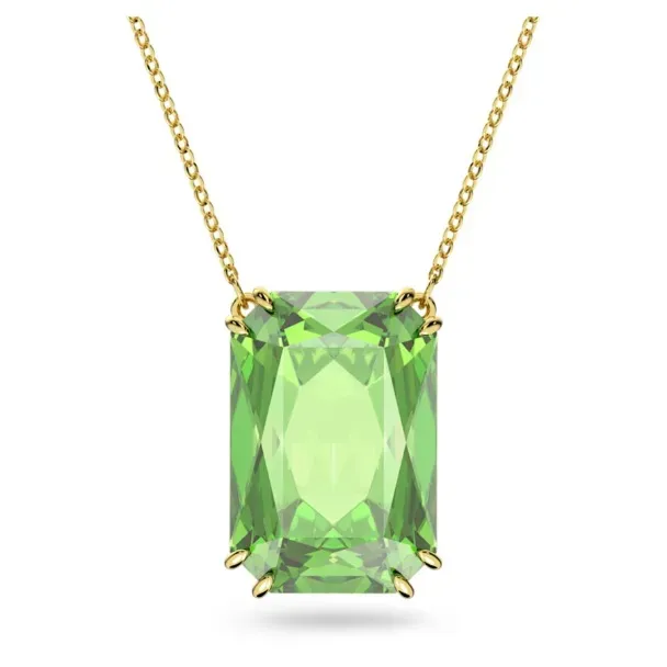 Swarovski Pendant Emerald Cut Green Crystal