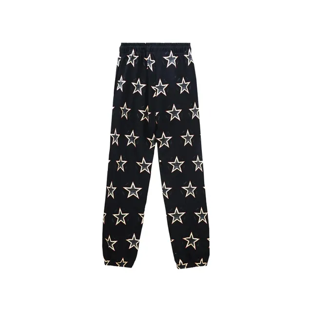 Star Print Joggers All-Over Star Pattern