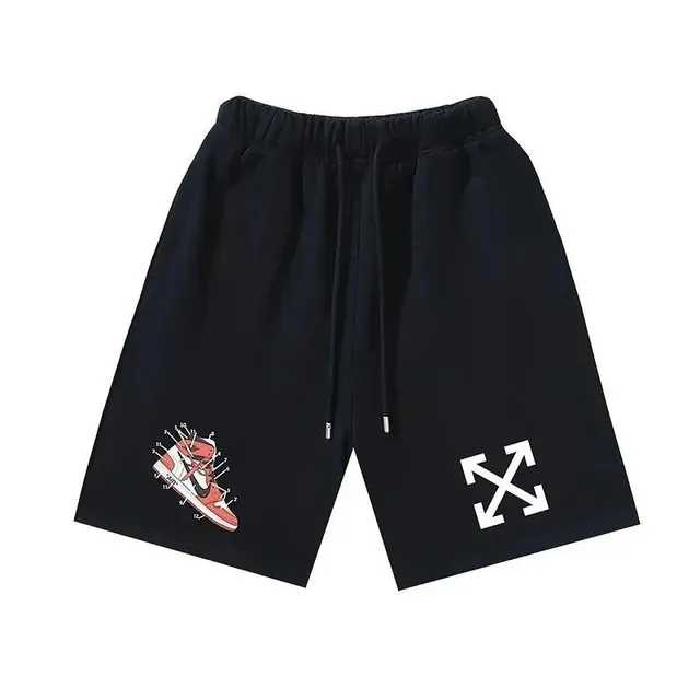 Off-White × Jordan Drawstring Shorts AJ1 Anatomy Print