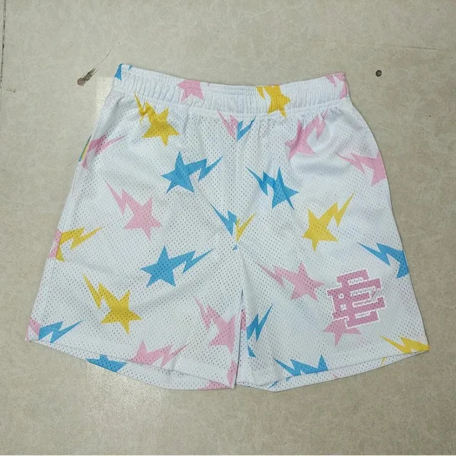 Eric Emanuel Mesh Shorts Multi Lightning Star Print