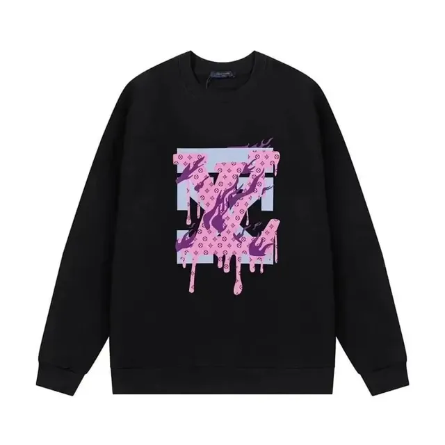 Louis Vuitton × Off-White Crewneck Sweatshirt Dripping Monogram Print