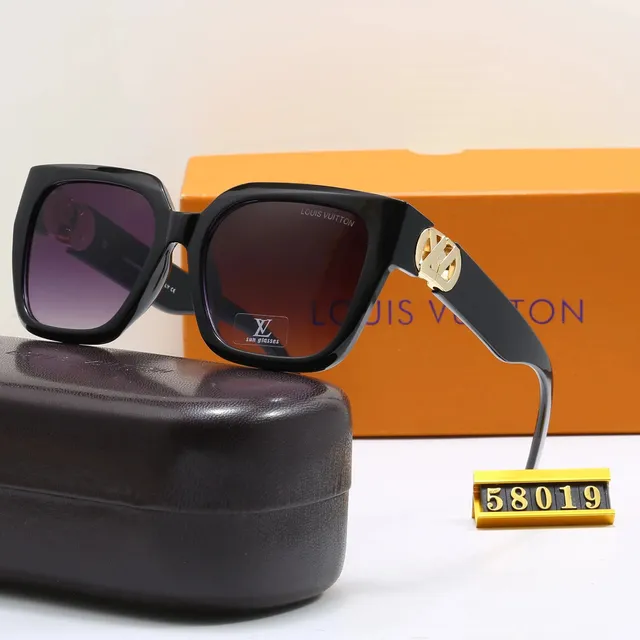 Louis Vuitton Square Sunglasses LV Logo Temple