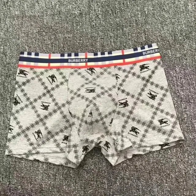 Burberry Boxer Brief Check Print with Equestrian Knight