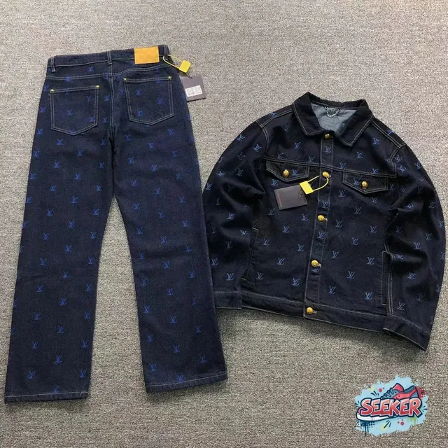 Louis Vuitton Denim Jacket and Jeans Set