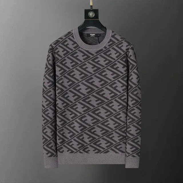 Fendi FF Logo Sweater Diagonal FF Pattern