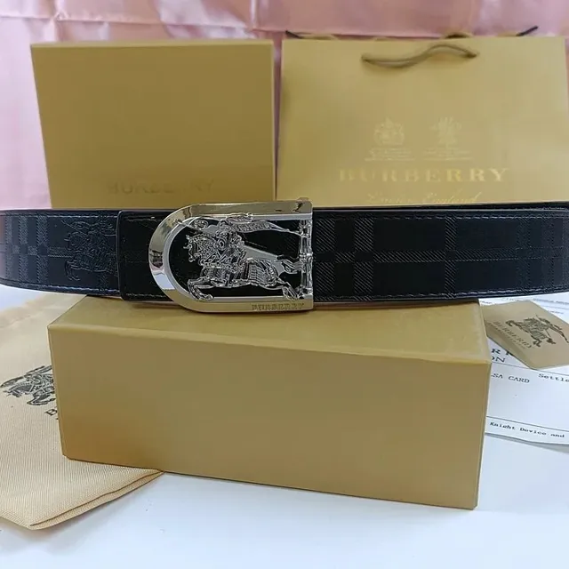 Burberry Equestrian Knight Belt Check Pattern