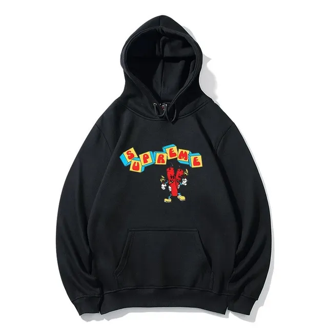 Supreme Hooded Sweatshirt Box Logo with Cartoon Graphic