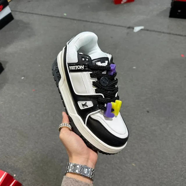 Louis Vuitton LV Trainer Monogram Canvas with Colorful Lace Locks