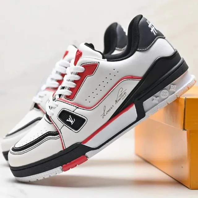Louis Vuitton LV Trainer White Red Black