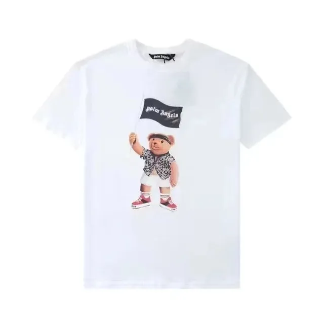 Palm Angels Graphic Tee Bear Flag Print