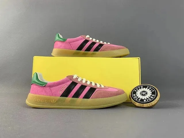 Adidas × Gucci Gazelle Pink Green Black