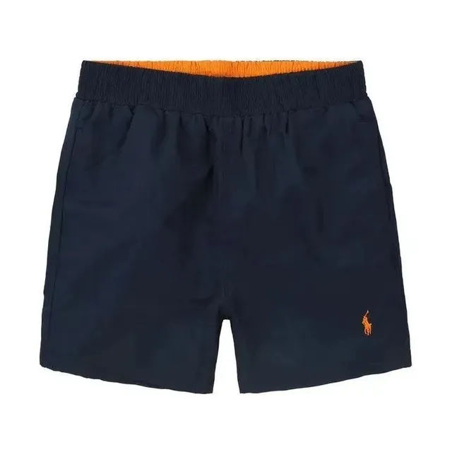 Polo Ralph Lauren Polo Bear Shorts Navy with Orange Waistband