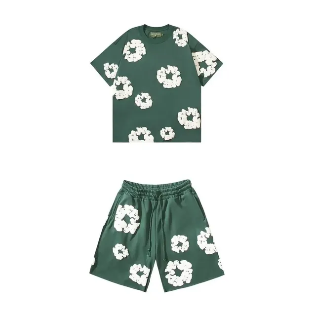 Balenciaga Flower Print Set Embroidered Floral