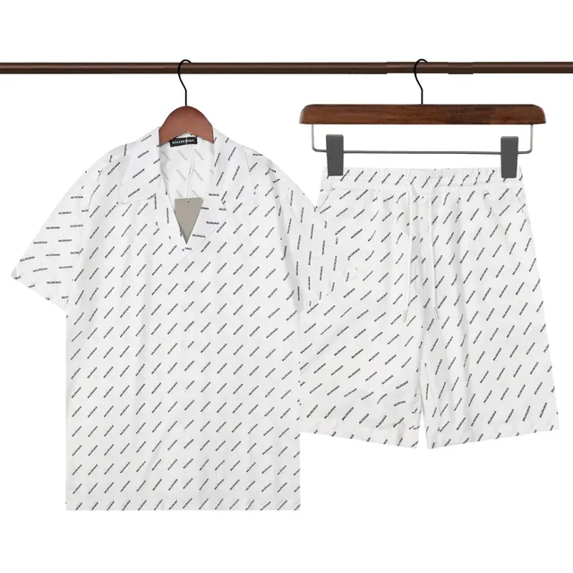 Balenciaga Logo-Print Short Set
