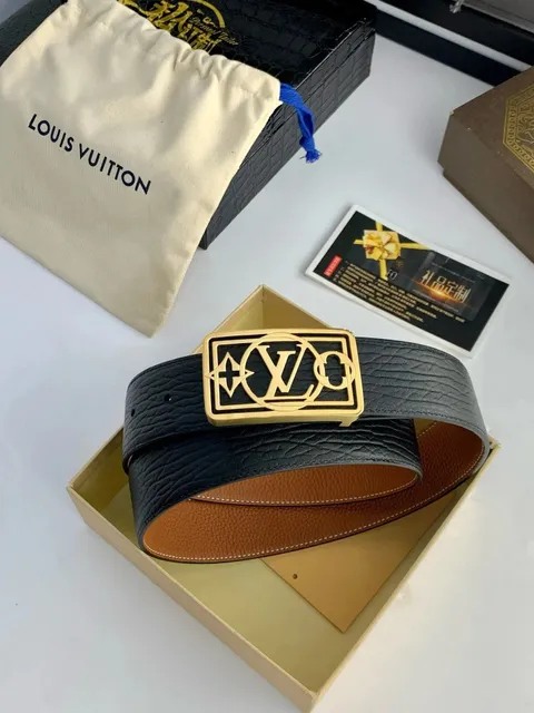 Louis Vuitton Reversible Belt LV Monogram Buckle