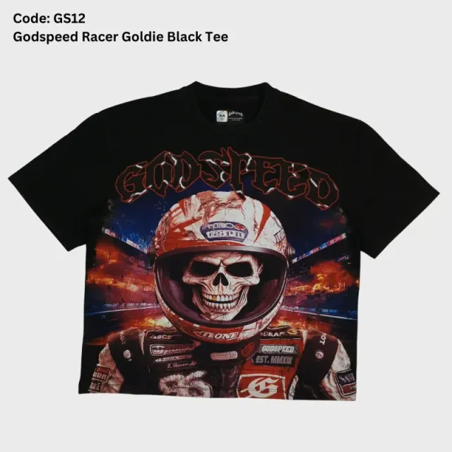 Gst12 Godspeed Racer Goldie Black T-Shirt